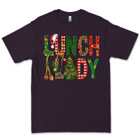 Plum Lunch Lady Christmas Premium Tee - BundleAndBundleShop