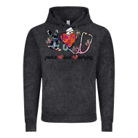 Vintage Black peace love nursing Vintage Hoodie - SublimationCraftShop