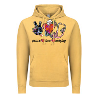 Vintage Mustard peace love nursing Vintage Hoodie - SublimationCraftShop