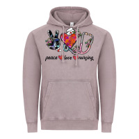 Vintage Zinc peace love nursing Vintage Hoodie - SublimationCraftShop