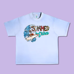 Summer Vibes Urban Heavy Tee Designed By Cowhidedigitalart