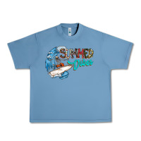 Pebble Blue Summer Vibes Urban Heavy Tee - CowhideDigitalArt