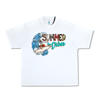 White Summer Vibes Urban Heavy Tee - CowhideDigitalArt