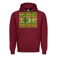Burgundy st Patricks lucky gnome Zipper Hoodie - Jasminsmagicworld