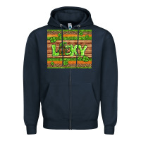 Navy st Patricks lucky gnome Zipper Hoodie - Jasminsmagicworld
