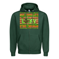 Sports Green st Patricks lucky gnome Zipper Hoodie - Jasminsmagicworld