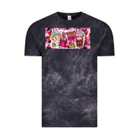Cloud Black Valentine Coffee Vintage Tee - CowhideDigitalArt