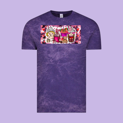 Valentine Coffee Vintage Tee Designed By Cowhidedigitalart