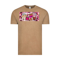 Vintage Coffee Valentine Coffee Vintage Tee - CowhideDigitalArt