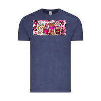 Vintage Denim Valentine Coffee Vintage Tee - CowhideDigitalArt