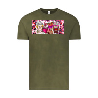 Vintage Olive Valentine Coffee Vintage Tee - CowhideDigitalArt