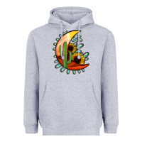 Heather Grey Desert Moon Heavyweight Hoodie - Jasminsmagicworld