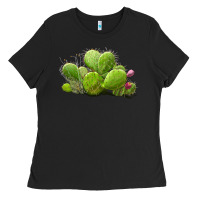 Black Desert Prickly Pear Cactus Ladies Tee - LillyAllenDesigns
