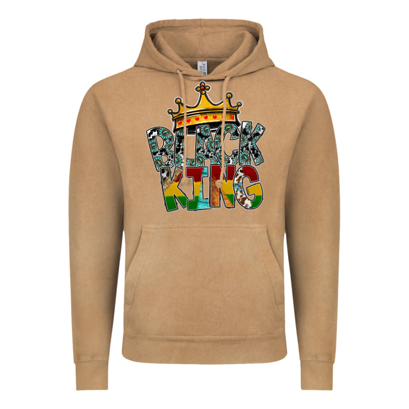 Black King Vintage Hoodie by SublimationCraftShop | Teevron