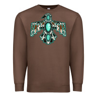 Chestnut cowhide turquoise thunderbird Premium Sweatshirt - Jasminsmagicworld