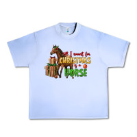 Grape Ice All I Want For Christmas Is A Horse Urban Heavy Tee - LillyAllenDesigns
