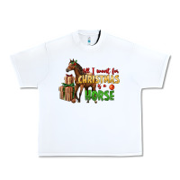 White All I Want For Christmas Is A Horse Urban Heavy Tee - LillyAllenDesigns