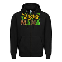 Black lucky mama st patricks day Zipper Hoodie - Jasminsmagicworld