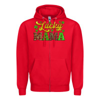 Red lucky mama st patricks day Zipper Hoodie - Jasminsmagicworld
