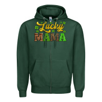 Sports Green lucky mama st patricks day Zipper Hoodie - Jasminsmagicworld