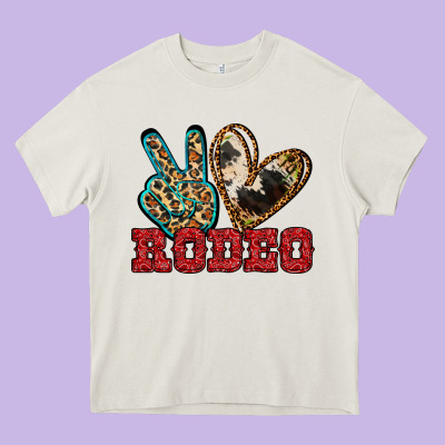 Peace Love Rodeo Heavy Core Tee Designed By Jasminsmagicworld