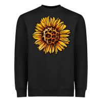 Black sunflower leopard Heavyweight Sweatshirt - Jasminsmagicworld