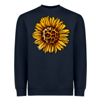 Navy sunflower leopard Heavyweight Sweatshirt - Jasminsmagicworld