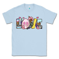 Dusty Blue Easter Day Love Easter Classic Tee - OliviaCreatesArt