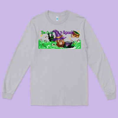 Too Cute To Spook Baby Orangutan Long Sleeve Tee Designed By Lillyallendesigns
