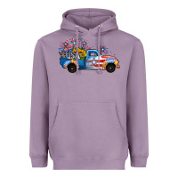 Lavender USA 4th of July Sunflower Truck Heavyweight Hoodie - Jasminsmagicworld