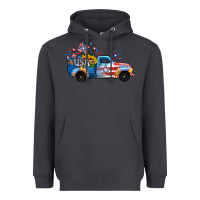 Smoke USA 4th of July Sunflower Truck Heavyweight Hoodie - Jasminsmagicworld