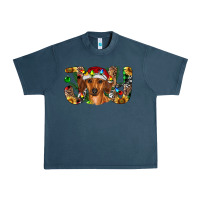 Midnight Navy dachshund christmas joy Urban Heavy Tee - RanaPortraitStore