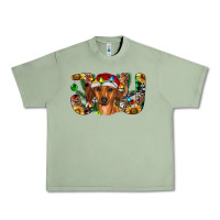 Oil Green dachshund christmas joy Urban Heavy Tee - RanaPortraitStore