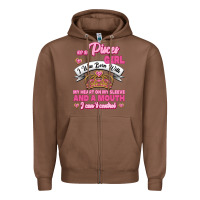 Chestnut As A Pisces Girl I Was Born With My Heart On My Sleeve And A Mouth Zipper Hoodie - Jasminsmagicworld