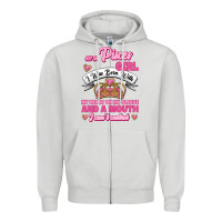 Dove Grey As A Pisces Girl I Was Born With My Heart On My Sleeve And A Mouth Zipper Hoodie - Jasminsmagicworld
