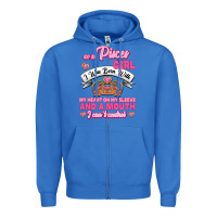 True Royal As A Pisces Girl I Was Born With My Heart On My Sleeve And A Mouth Zipper Hoodie - Jasminsmagicworld
