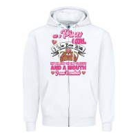 White As A Pisces Girl I Was Born With My Heart On My Sleeve And A Mouth Zipper Hoodie - Jasminsmagicworld