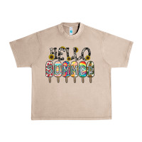 French Oak name vibrant summer greeting with popsicles Urban Heavy Tee - CowhideDigitalArt