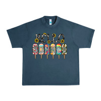 Midnight Navy name vibrant summer greeting with popsicles Urban Heavy Tee - CowhideDigitalArt
