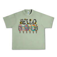 Oil Green name vibrant summer greeting with popsicles Urban Heavy Tee - CowhideDigitalArt