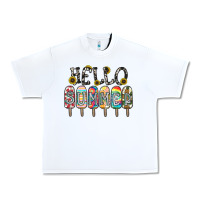 White name vibrant summer greeting with popsicles Urban Heavy Tee - CowhideDigitalArt