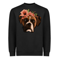 Black floral boxer Heavyweight Sweatshirt - Jasminsmagicworld