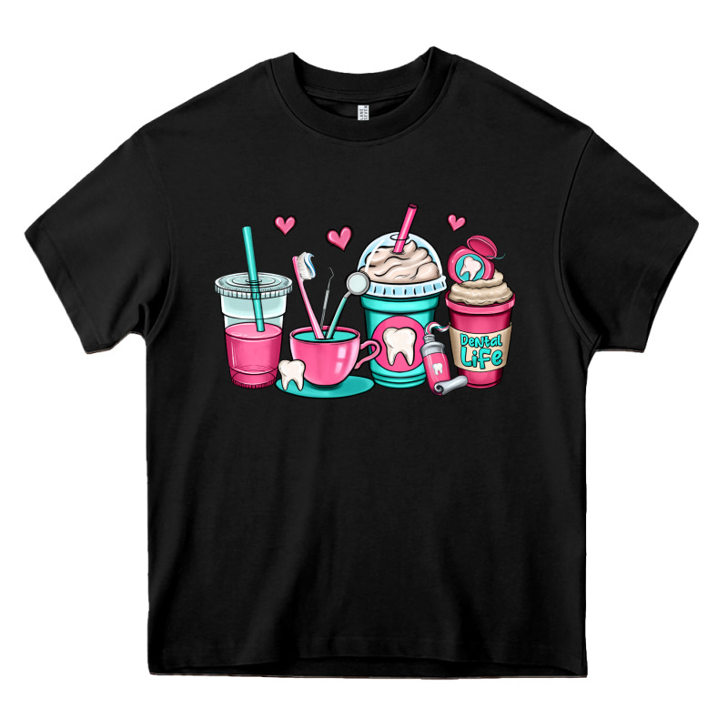 Dentist Coffee Cups Heavy Core Tee by OliviaCreatesArt | Teevron