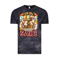Cloud Black Oh for peeps sake Easter Day Vintage Tee - LillyAllenDesigns
