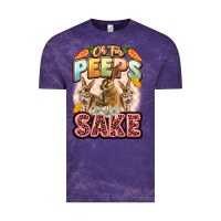 Cloud Purple Oh for peeps sake Easter Day Vintage Tee - LillyAllenDesigns