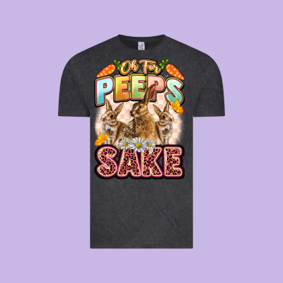 Oh For Peeps Sake Easter Day Vintage Tee Designed By Lillyallendesigns