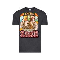 Vintage Black Oh for peeps sake Easter Day Vintage Tee - LillyAllenDesigns