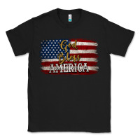Black God Bless America Distressed Flag Classic Tee - Jasminsmagicworld