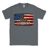 Charcoal Heather God Bless America Distressed Flag Classic Tee - Jasminsmagicworld