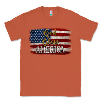 Copper God Bless America Distressed Flag Classic Tee - Jasminsmagicworld